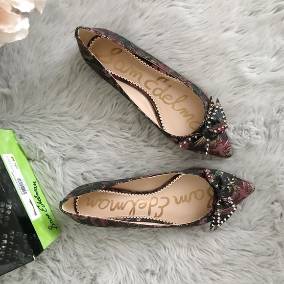 Sam Edelman Raisa Studded Bow Flats NIB Size 8.5 - Picture 2 of 6